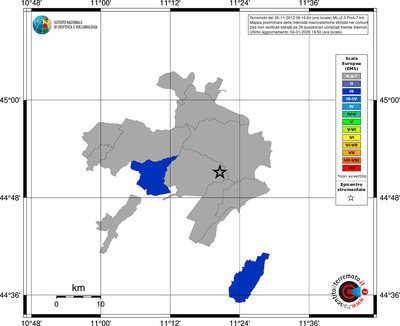 Mappa EMS - territori comuni