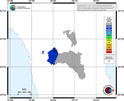 Mappa EMS - territori comuni