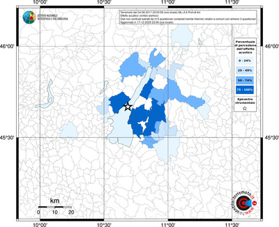 Mappa territorio comunale con almeno 3 questionari