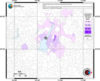 Mappa territorio comunale con almeno 3 questionari
