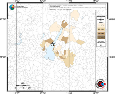 Mappa territorio comunale con almeno 3 questionari