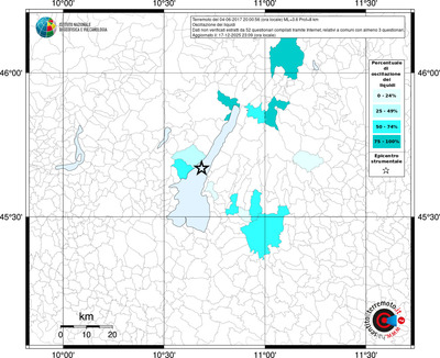 Mappa territorio comunale con almeno 3 questionari