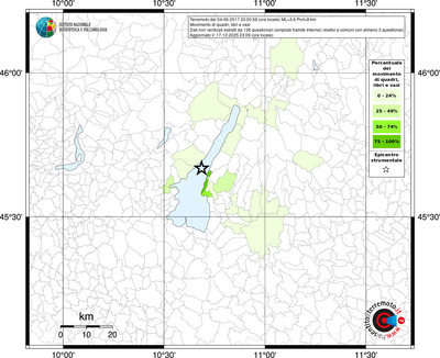 Mappa territorio comunale con almeno 3 questionari
