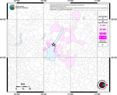 Mappa territorio comunale con almeno 3 questionari