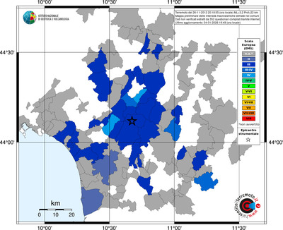 Mappa EMS - territori comuni