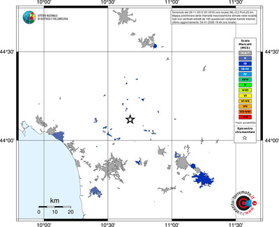 Mappa MCS - territori località