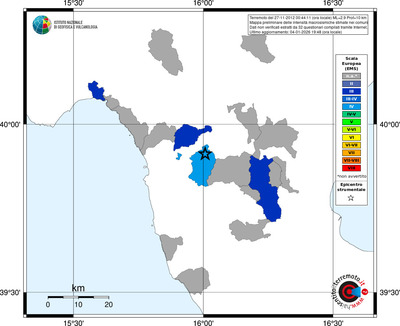 Mappa EMS - territori comuni