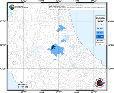 Mappa territorio comunale con almeno 3 questionari