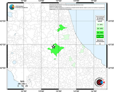 Mappa territorio comunale con almeno 3 questionari