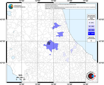 Mappa territorio comunale con almeno 3 questionari