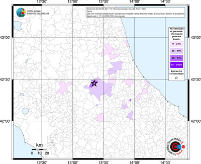 Mappa territorio comunale con almeno 3 questionari