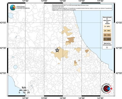 Mappa territorio comunale con almeno 3 questionari