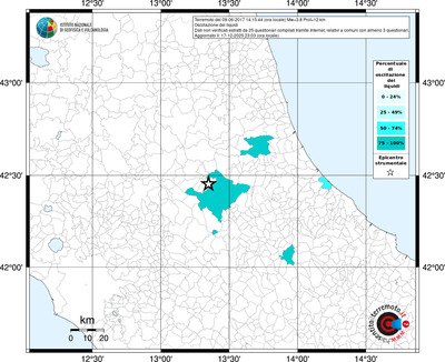 Mappa territorio comunale con almeno 3 questionari