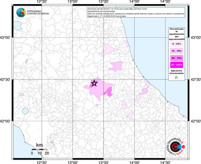 Mappa territorio comunale con almeno 3 questionari