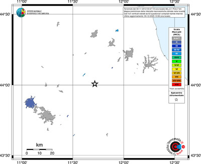 Mappa MCS - territori località