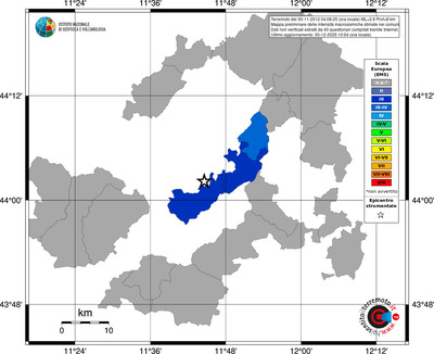 Mappa EMS - territori comuni