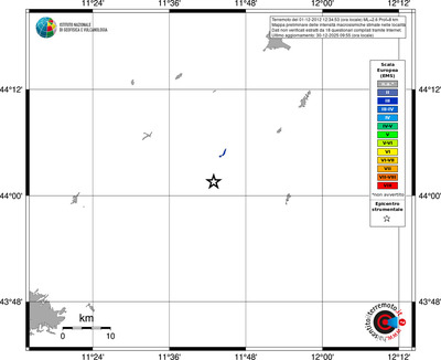 Mappa EMS - territori località