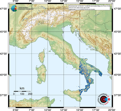 Area di invio delle email agli iscritti