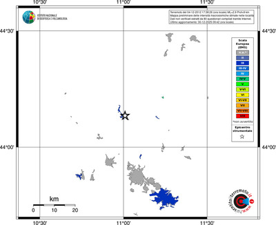 Mappa EMS - territori località