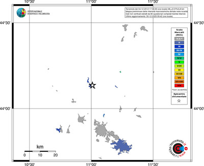 Mappa MCS - territori località