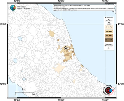 Mappa territorio comunale con almeno 3 questionari