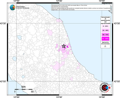 Mappa territorio comunale con almeno 3 questionari
