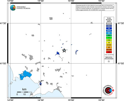 Mappa EMS - territori località