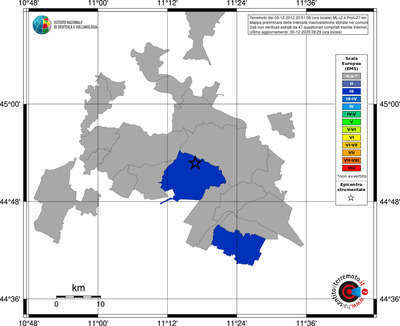 Mappa EMS - territori comuni