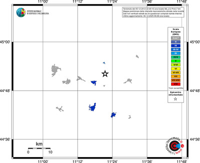 Mappa EMS - territori località