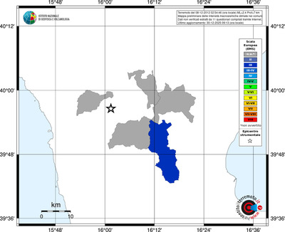 Mappa EMS - territori comuni