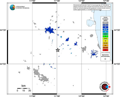Mappa EMS - territori località