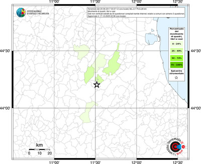 Mappa territorio comunale con almeno 3 questionari