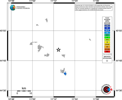 Mappa EMS - territori località