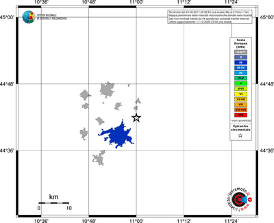 Mappa EMS - territori località