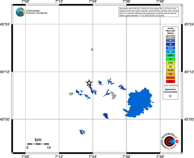 Mappa MCS - territori località