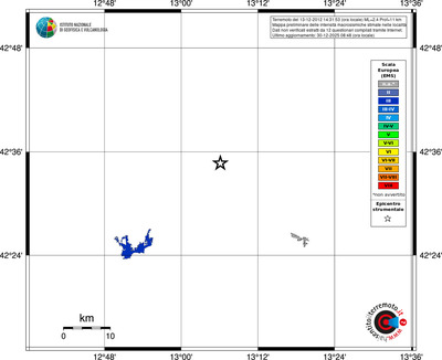 Mappa EMS - territori località