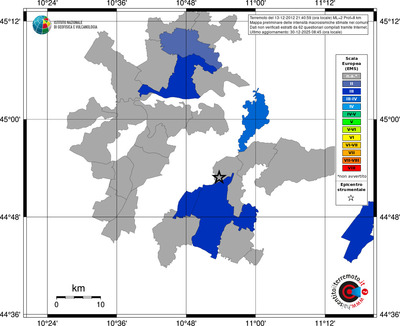 Mappa EMS - territori comuni