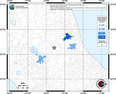 Mappa territorio comunale con almeno 3 questionari