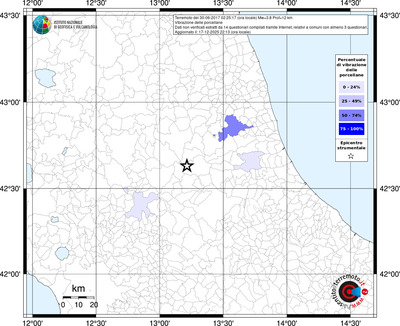 Mappa territorio comunale con almeno 3 questionari