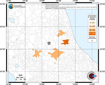 Mappa territorio comunale con almeno 3 questionari