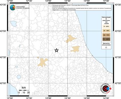 Mappa territorio comunale con almeno 3 questionari