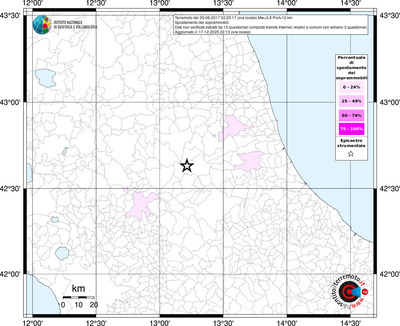 Mappa territorio comunale con almeno 3 questionari