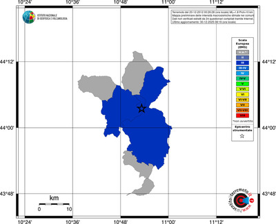 Mappa EMS - territori comuni