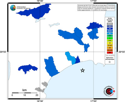 Mappa EMS - territori comuni
