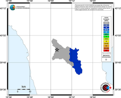 Mappa EMS - territori comuni