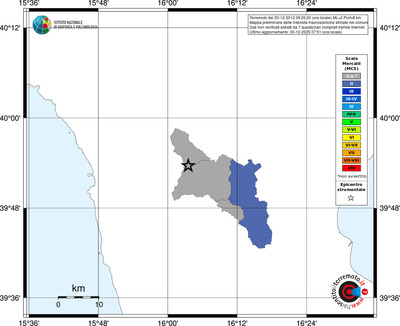 Mappa MCS - territori comuni