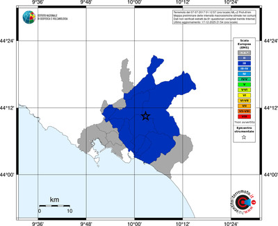 Mappa EMS - territori comuni