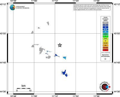 Mappa EMS - territori località
