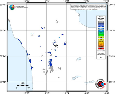 Mappa EMS - territori località