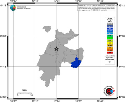 Mappa EMS - territori comuni